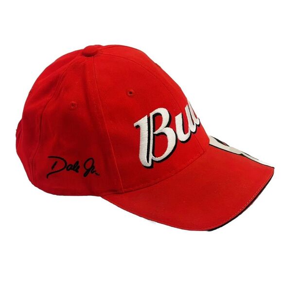 Dale Earnhardt Jr 8 Bud Budweiser Red Nascar Racing Cap SnapBack Winner's Circle - Picture 2 of 7